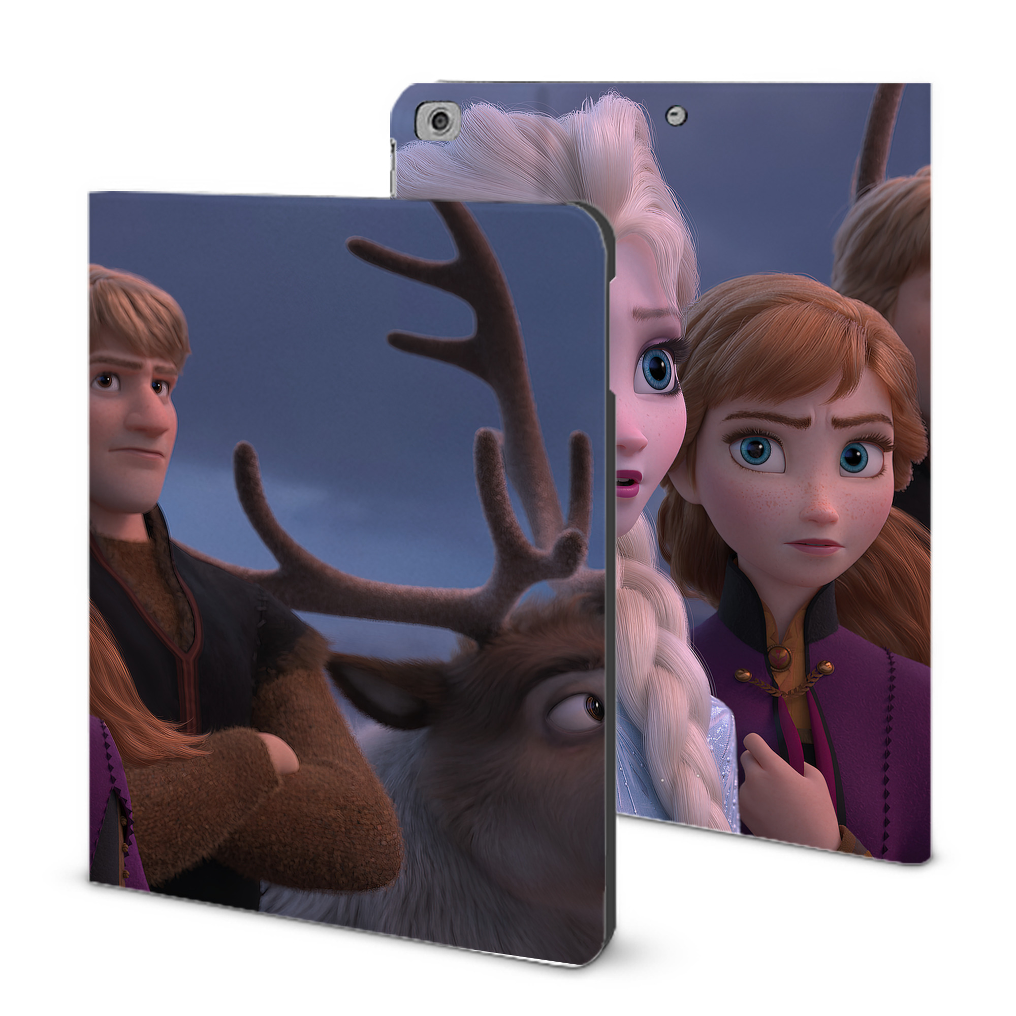 （画像用） アナと雪の女王 アンナ エルサ Frozen Anna Elsa IPad ケース ブック型 PUレザー TPU 耐衝撃 軽量 薄型 ペン収納なし 全面保護 IPad 各モデル対応